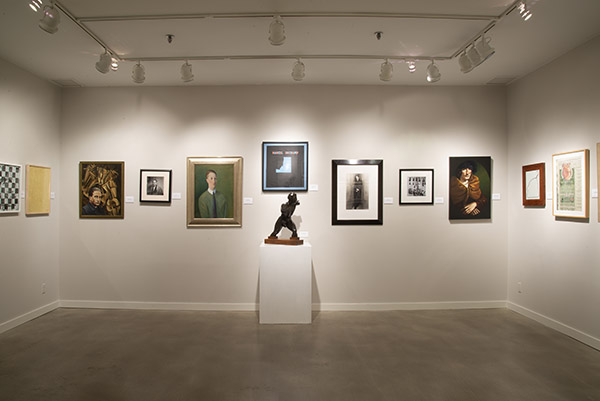 Installation shot of Depicting Duchamp: Portraits of Marcel Duchamp and/or Rrose Selavy at Francis M. Naumann Fine Art