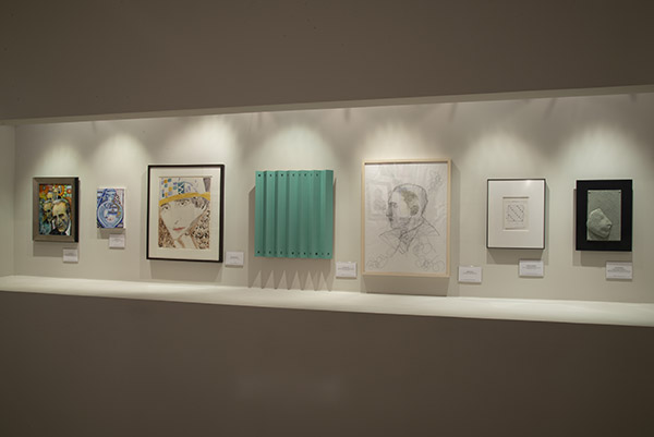 Installation shot of Depicting Duchamp: Portraits of Marcel Duchamp and/or Rrose Selavy at Francis M. Naumann Fine Art