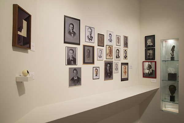 Installation shot of Depicting Duchamp: Portraits of Marcel Duchamp and/or Rrose Selavy at Francis M. Naumann Fine Art