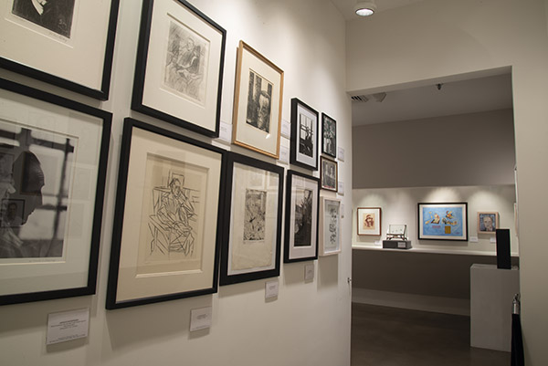 Installation shot of Depicting Duchamp: Portraits of Marcel Duchamp and/or Rrose Selavy at Francis M. Naumann Fine Art