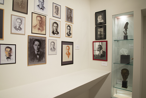 Installation shot of Depicting Duchamp: Portraits of Marcel Duchamp and/or Rrose Selavy at Francis M. Naumann Fine Art