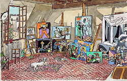 Picasso's Studio (Rue des Grands-Augustins, 1944)